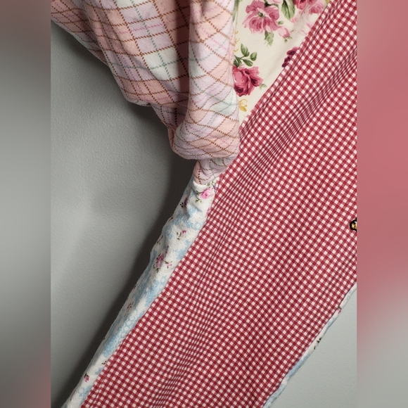 Teddy Fresh Women's Size S Multicolor Floral/Gingham Patchwork Pants Joggers - Picture 8 of 12